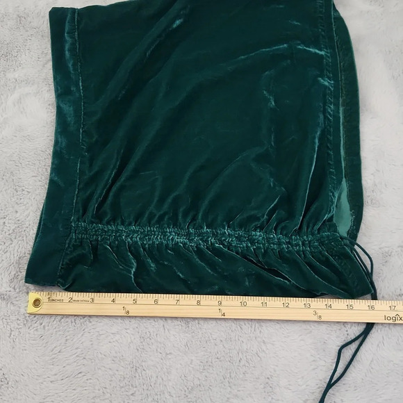FREE PEOPLE Vivienne Velvet mini green polyester skirt size 10 - Picture 13 of 13